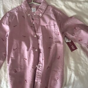 Light red Kids Shirt with Embroidered Design